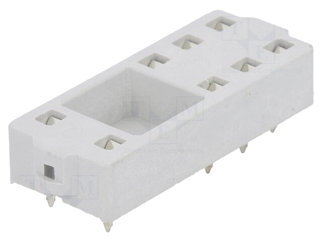 Socket; PIN: 8; 8A; 250VAC; RMB841,RMB851; PCB; voor printplaten Socket; PIN: 8; 8A; 250VAC; RMB841,RMB851; PCB; voor printplaten